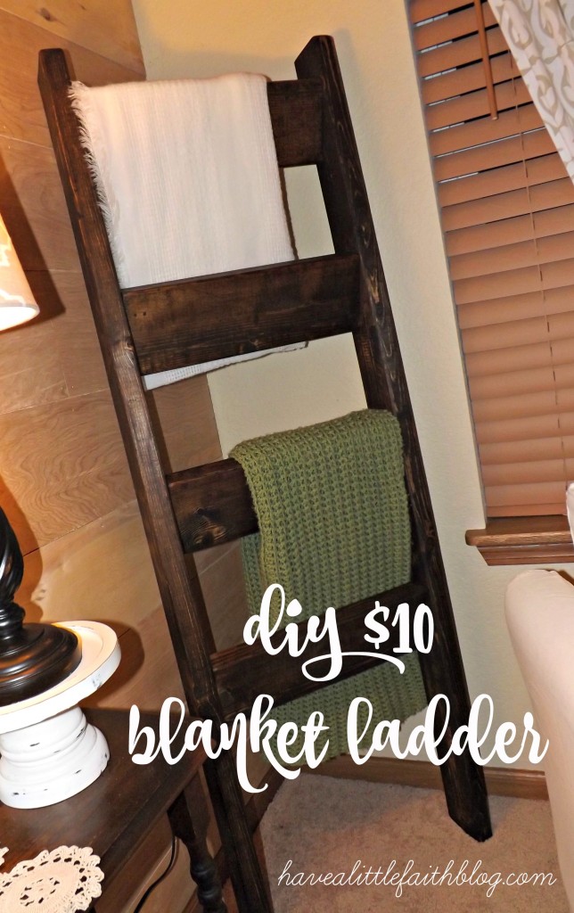 DIY $10 blanket ladder