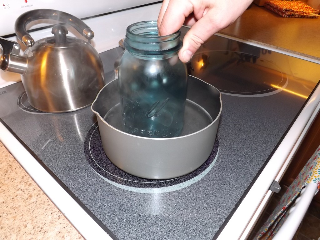 Submerge Jar in Hot Water First