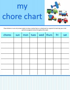 boy chore chart_boy transportation_blank chores