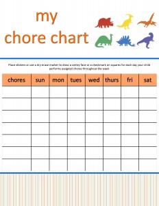boy chore chart_dinosaurs_blank chores